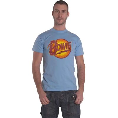 David Bowie Diamond Dogs Blue T-Shirt - Vintage Logo - Unisex David Bowie Diamond Dogs Blue T-Shirt - Vintage Logo - Unisex