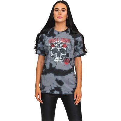 Officiell Guns N' Roses band T-shirt - Blomskalle dip-dye Officiell Guns N' Roses band T-shirt - Blomskalle dip-dye