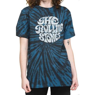 Rolling Stones Black Dip-Dye T-Shirt - Unisex - 70's Logo Rolling Stones Black Dip-Dye T-Shirt - Unisex - 70's Logo