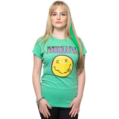 Nirvana Rosa Slim Fit T-shirt - T-Shirt Nirvana Rosa Slim Fit T-shirt - T-Shirt