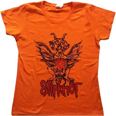 Slipknot Orange Vingad Djevel Dam T-shirt XXL - T-shirt Slipknot Orange Vingad Djevel Dam T-shirt XXL - T-shirt