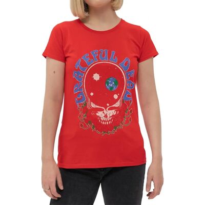 Grateful Dead Röd Slim Fit T-shirt - T-Shirt Grateful Dead Röd Slim Fit T-shirt - T-Shirt