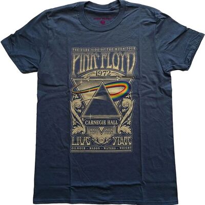 Pink Floyd Navy Blue Carnegie Hall Poster Ladies T-Shirt Pink Floyd Navy Blue Carnegie Hall Poster Ladies T-Shirt