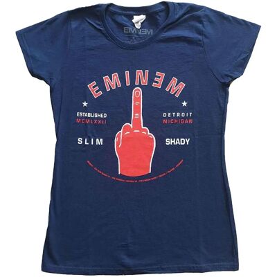 HeyRusty Dam T-shirt Eminem - Detroit Finger Blå Xx-large HeyRusty Dam T-shirt Eminem - Detroit Finger Blå Xx-large