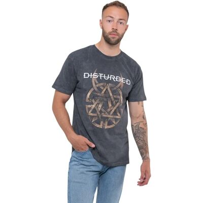 Disturbed Riveted Dip-Dye Mineral Wash T-shirt - T-shirt Disturbed Riveted Dip-Dye Mineral Wash T-shirt - T-shirt