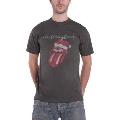 The Rolling Stones Santa Lick Grey T-Shirt - Unisex - Clothing The Rolling Stones Santa Lick Grey T-Shirt - Unisex - Clothing
