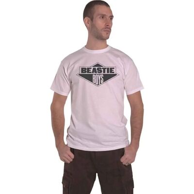 Beastie Boys XL Vit B&W Logga T-shirt - T-shirt Beastie Boys XL Vit B&W Logga T-shirt - T-shirt