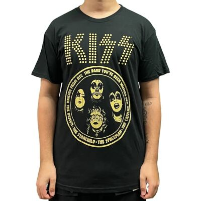 HeyRusty KISS Circle Band T-shirt - Rock Band Logo Black XL HeyRusty KISS Circle Band T-shirt - Rock Band Logo Black XL