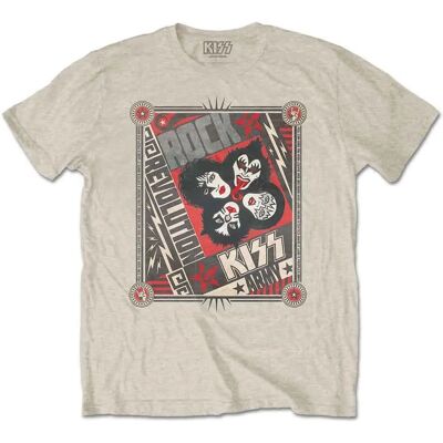 KISS Rock Revolution Sand T-shirt - Rock Type KISS Rock Revolution Sand T-shirt - Rock Type