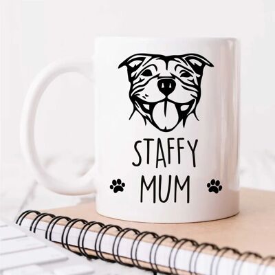 60 SECOND MAKEOVER - Staffy Mum Mug - White - 10oz - Mug 60 SECOND MAKEOVER - Staffy Mum Mug - White - 10oz - Mug