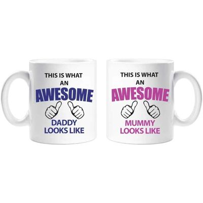 60 SECOND MAKEOVER - Mummy Daddy Mug - white - Mug Set 60 SECOND MAKEOVER - Mummy Daddy Mug - white - Mug Set