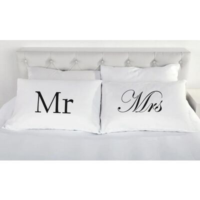 60 SECOND MAKEOVER - Mr and Mrs - White - Pillow Case 60 SECOND MAKEOVER - Mr and Mrs - White - Pillow Case