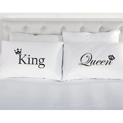 60 SECOND MAKEOVER - King Queen Crown - White - Pillowcase 60 SECOND MAKEOVER - King Queen Crown - White - Pillowcase