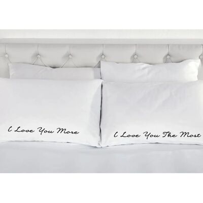 60 SECOND MAKEOVER - I Love You More I Love You the Most - White - One Size - Pillowcase 60 SECOND MAKEOVER - I Love You More I Love You the Most - White - One Size - Pillowcase