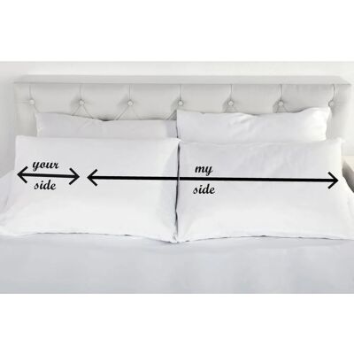 60 SECOND MAKEOVER - My Side Your Side - White - Pillowcase 60 SECOND MAKEOVER - My Side Your Side - White - Pillowcase