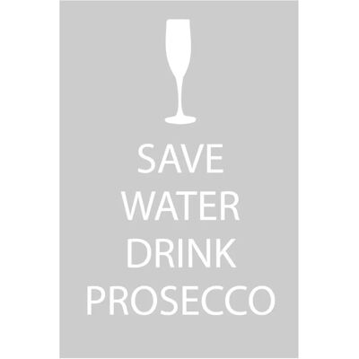 60 SECOND MAKEOVER - Save Water Prosecco - Grey - Tea towel 60 SECOND MAKEOVER - Save Water Prosecco - Grey - Tea towel