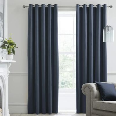 Rideaux Occultants en Velours Montrose Navy - Décoration Intérieure Rideaux Occultants en Velours Montrose Navy - Décoration Intérieure