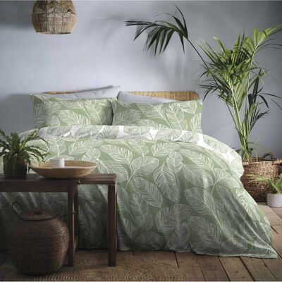 Ensemble de housse de duvet botanique réversible Fusion Matteo pour lit simple Ensemble de housse de duvet botanique réversible Fusion Matteo pour lit simple