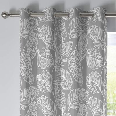 Rideaux Fusion Matteo en coton gris à filtration lumineuse - Rideaux Rideaux Fusion Matteo en coton gris à filtration lumineuse - Rideaux