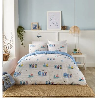 Fusion Beach Huts Duvet Bleu Simple - Ensemble de literie Fusion Beach Huts Duvet Bleu Simple - Ensemble de literie