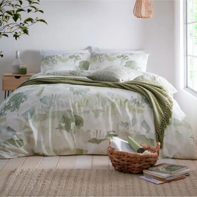 Appletree Edale Cotton Duvet Cover Set - Watercolour Landscape Appletree Edale Cotton Duvet Cover Set - Watercolour Landscape