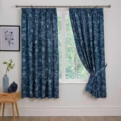 Dreams & Drapes Lorie Cortinas de Pliegues Florales Azules - Cortinas Dreams & Drapes Lorie Cortinas de Pliegues Florales Azules - Cortinas