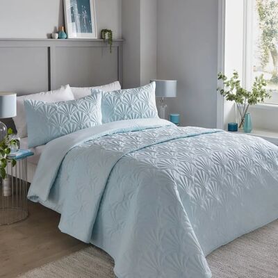 Serene Cavali Microfibre King Duck Egg Blue Duvet Cover Set - Duvet Cover Set Serene Cavali Microfibre King Duck Egg Blue Duvet Cover Set - Duvet Cover Set