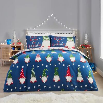 Fusion Gnome de Noël Marine - Ensemble de Duvet Fusion Gnome de Noël Marine - Ensemble de Duvet