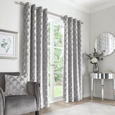 Appletree Boutique Quentin Silver Eyelet Curtains - Curtains Appletree Boutique Quentin Silver Eyelet Curtains - Curtains