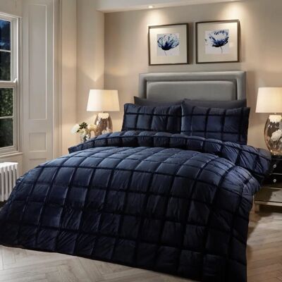 Soiree Brighton Square Navy King Duvet Cover Set Soiree Brighton Square Navy King Duvet Cover Set