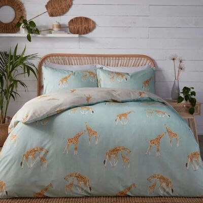 Fusion Milo Giraffe Wendbares Bettwäsche-Set Duck egg blue - Bettwäsche-Set Fusion Milo Giraffe Wendbares Bettwäsche-Set Duck egg blue - Bettwäsche-Set
