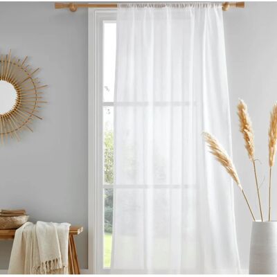 Drift Home Kayla Recyceltes Polyester Vorhang - Weiß - 140cm Breite Drift Home Kayla Recyceltes Polyester Vorhang - Weiß - 140cm Breite