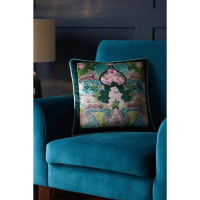 Coussin en velours teal 'Suburban Jungle' de Laurence Llewelyn-Bowen - Coussin Coussin en velours teal 'Suburban Jungle' de Laurence Llewelyn-Bowen - Coussin