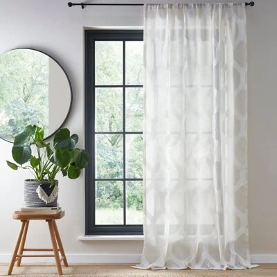 Fusion Linara Wzór Geometryczny Panel Voile - Zasłona Fusion Linara Wzór Geometryczny Panel Voile - Zasłona