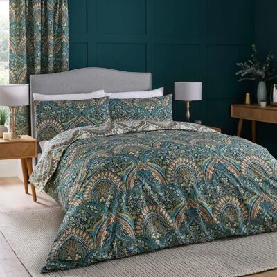 Dreams & Drapes Palais Reversibile Trapunta Copriletto Teal Dreams & Drapes Palais Reversibile Trapunta Copriletto Teal