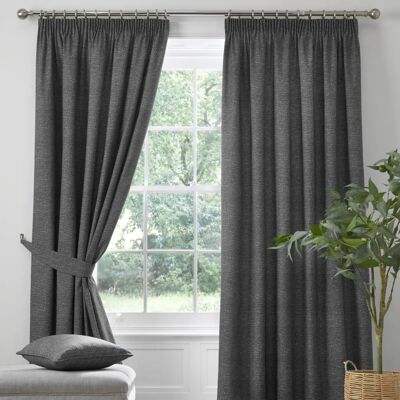 Dreams & Drapes Pembrey Charcoal Thermal Curtains - Curtains Dreams & Drapes Pembrey Charcoal Thermal Curtains - Curtains