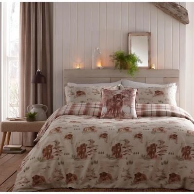 Dreams & Drapes Hanson Highland Cow Ensemble de Draps - Ensemble de literie Dreams & Drapes Hanson Highland Cow Ensemble de Draps - Ensemble de literie
