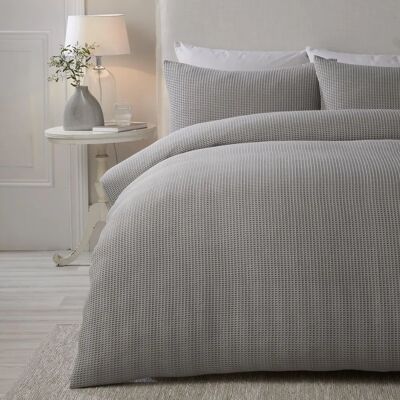 Serene Lindly Duvet Cover Bedding Set - Silver Serene Lindly Duvet Cover Bedding Set - Silver