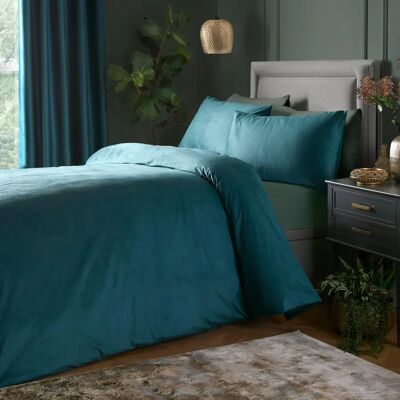 Ensemble de Housse de Couette en Velours Montrose Laurence Llewelyn-Bowen Ensemble de Housse de Couette en Velours Montrose Laurence Llewelyn-Bowen
