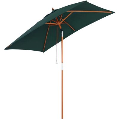 Outsunny puinen terassiparasol - Vihreä puutarha- Outsunny puinen terassiparasol - Vihreä puutarha-
