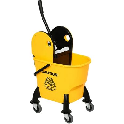 HOMCOM 26L Mop Bucket - Water Wringer & Wheels HOMCOM 26L Mop Bucket - Water Wringer & Wheels