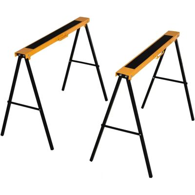 HOMCOM Steel Folding Saw Horses - Set of 2 - DIY HOMCOM Steel Folding Saw Horses - Set of 2 - DIY