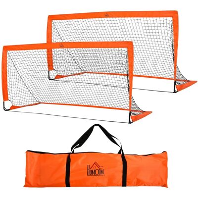 HOMCOM Football Goal Folding Outdoor - All Weather Net Teens Adults HOMCOM Football Goal Folding Outdoor - All Weather Net Teens Adults