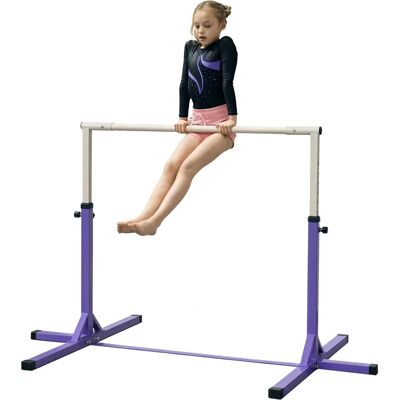 HOMCOM Kids Gymnastics Bar - Adjustable Steel Frame Purple HOMCOM Kids Gymnastics Bar - Adjustable Steel Frame Purple