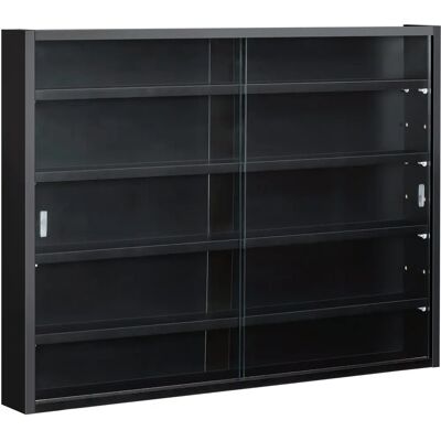 HOMCOM 5-Tier Wall Display Shelf Cabinet Black - Shelf cabinet HOMCOM 5-Tier Wall Display Shelf Cabinet Black - Shelf cabinet