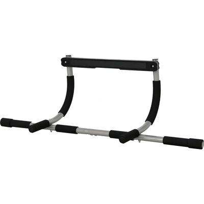 HOMCOM Black Indoor Door Horizontal Bar - Support 110kg Upper Body Workout HOMCOM Black Indoor Door Horizontal Bar - Support 110kg Upper Body Workout