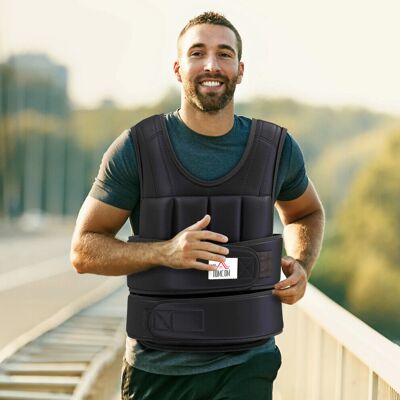 HOMCOM 20KGS Adjustable Weight Vest - Weight Vest for Running and Gym HOMCOM 20KGS Adjustable Weight Vest - Weight Vest for Running and Gym