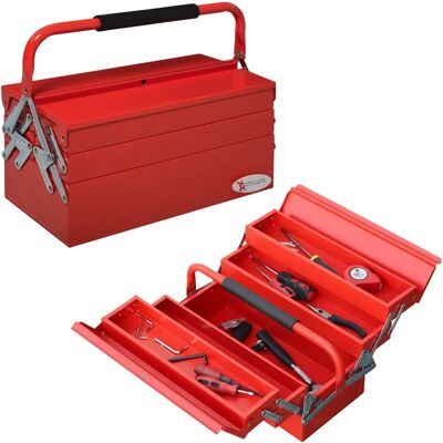DURHAND Steel 3-Tier Toolbox with 5 Trays - Tool Storage DURHAND Steel 3-Tier Toolbox with 5 Trays - Tool Storage