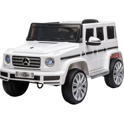 HOMCOM Mercedes Benz G500 12V Ride On Car - White - Ride On Car HOMCOM Mercedes Benz G500 12V Ride On Car - White - Ride On Car