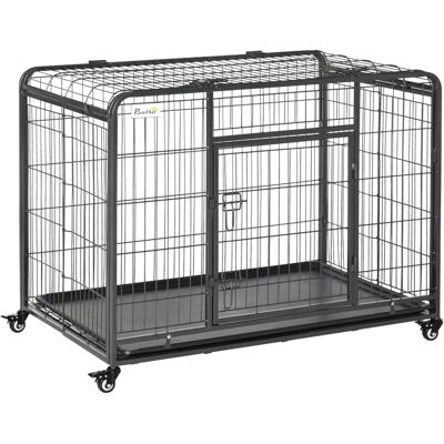 PawHut 78x109cm Metal Dog Cage - Large Pets PawHut 78x109cm Metal Dog Cage - Large Pets
